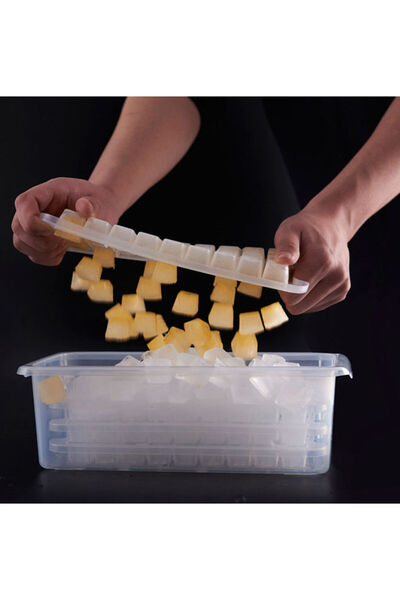 Generic Ice Cube Maker Tray Holder Mold Container Box With Lid
