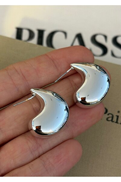 MioArt Women's Curved Half Hoop Earrings