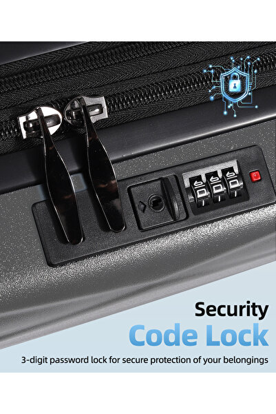 AZZHAAR 20 inch Fashion Travel Luggage, Premium ABS Material & Silent Spinner Wheels Simple Lining Design