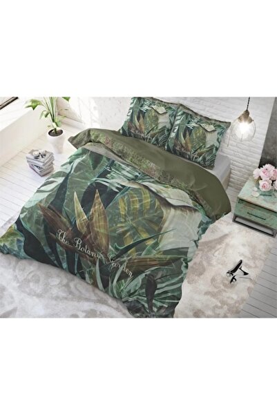 Sleeptime Botanic Garden Green Bed Linen, 200x200/220 cm, 100% Microfiber, 2 Pillowcases