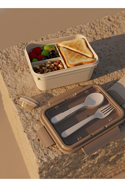 Kitchen Life 3-Compartment Food Container with Lid - Food Nutrition Container...