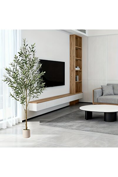 SCHENKERO شجرة زيتون مزيفة بطول 5 أقدام - ديكور متوسطي واقعي، نبات سهل العناي...