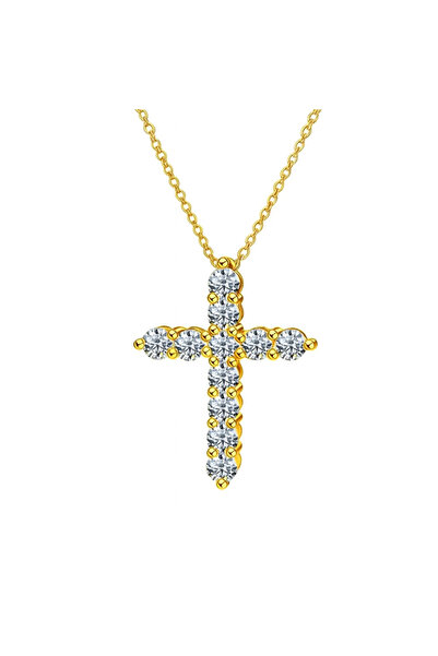 OEM Cross necklace with moissanite diamonds