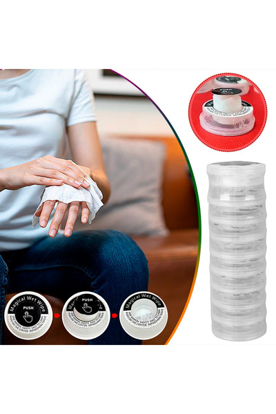 Generic Compressed Hand Wipes Tablets – 10pcs | Portable Dry-to-Wet Towels | Disposable Cleaning Wipes