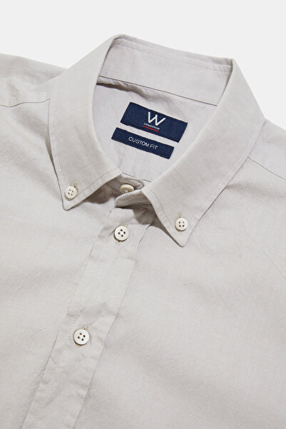 W Collection BEJ UZUN KOLLU GÖMLEK