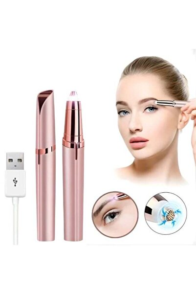 VİO جهاز إزالة شعر الوجه وتشذيب الحواجب الكهربائي القابل لإعادة الشحن على شكل...