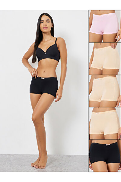 Styli Pack of 5 - Solid Cotton Boyshorts