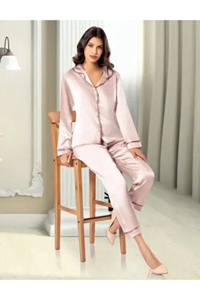 zahyat Light Pink Silk Pajamas