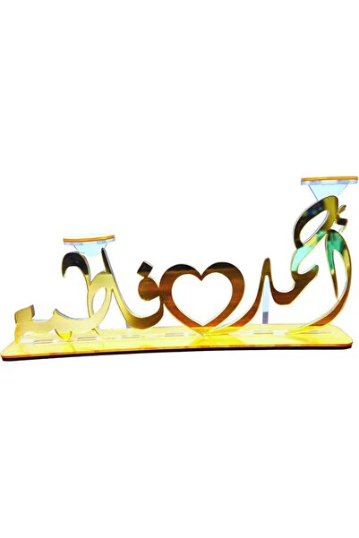 Generic Customizable Acrylic Candle Stand, Personalized Name Design, Elegant Home and Event Decor