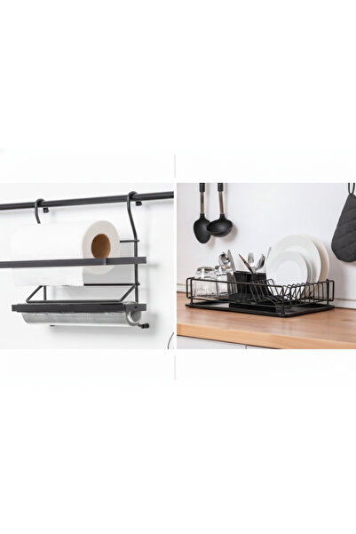 KMT 2'Lİ FOLYOLUK SİYAH VE SET ÜSTÜ ÇATAL KAŞIK TABAK BARDAKLIK