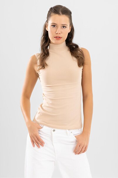BAYKAR Women's Cotton Turtleneck Bodysuit 6320 Skin Color