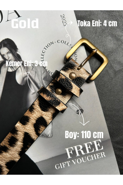 LİA KEMER 7-Piece Loyal Rectangular Pattern Women's Antique Vintage Buckle Belt Coat Belt Dress Belt Trouser Belt