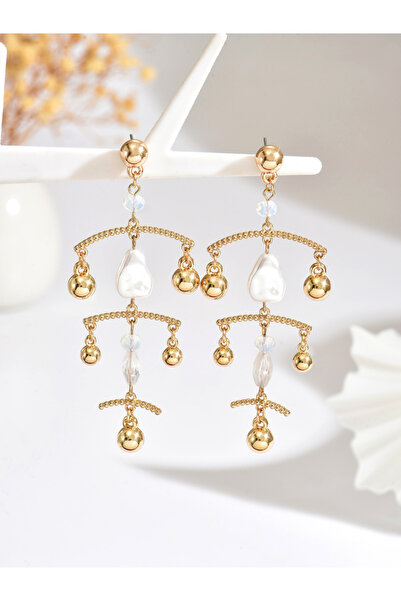 Take Two By Styli Women Gold Dangle Earrings