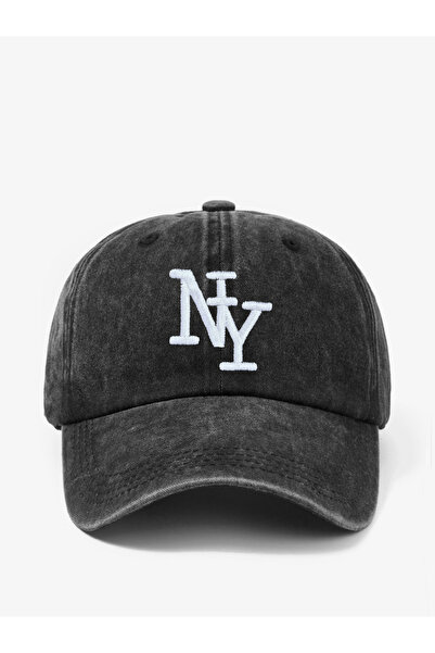 Take Two By Styli Grey NY Embroidered Baseball Cap