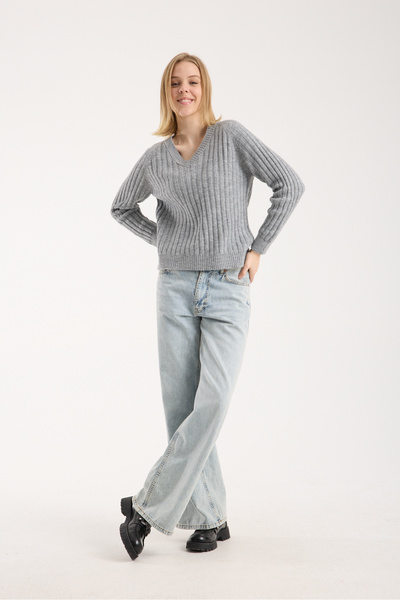 WOMENTİ Soft Textured Knitwear Sweater