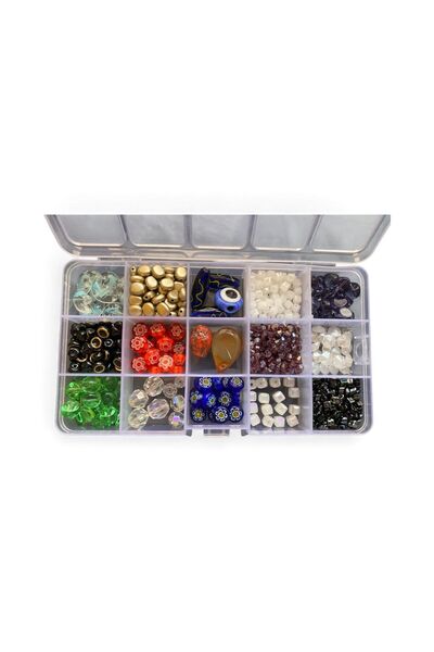 ramkovska مجموعة صناعة المجوهرات للهواة تحتوي على 15 نوعًا من الخرز الطبيعي ا...