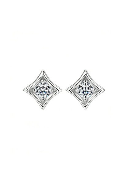 OEM Silver earrings with 0.5 kt moissanite diamond