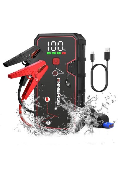 FNNEMGE Car Jump Starter with 4000A 21800mAh 12V Car Battery Jump Starter 8.0L Gas/6.5L Diesel Smart Jumper