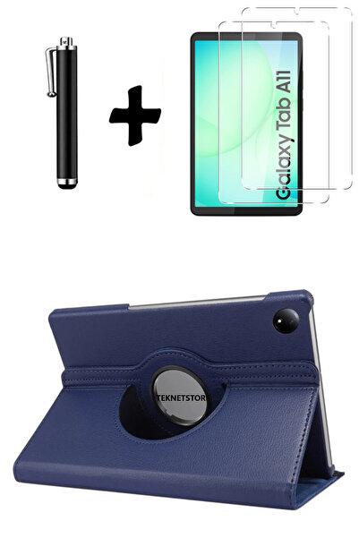 TEKNETSTORE For Samsung Galaxy Tab A11 8.7 2025 Case Screen Protector Pen Set 360 Rotatable Protective Front Back Cover