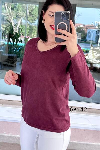 İnce Topuk Starry Cotton Knitwear Blouse 6K142