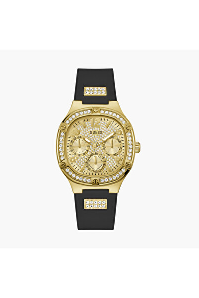 Guess ساعة كرونوغراف سوداء للنساء مقاس 40 مم GW0619L2
