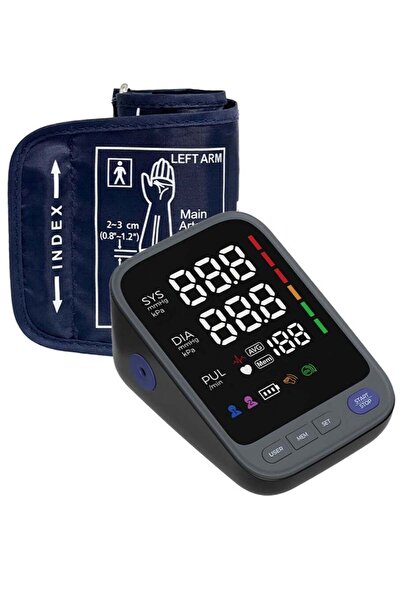 Generic Automatic digital upper arm blood pressure monitor with large adjustable cuff