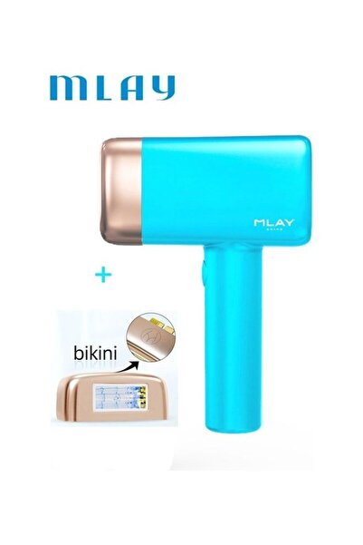Mlay T14 Painless Ice Compression Epilator Replaceable Lenses With Bikini Hair Removal Lamp Sky Blue