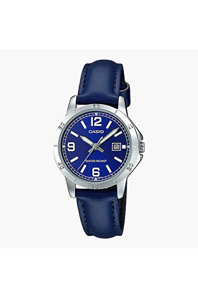 Casio Women's Blue Analog Leather Strap Watch -LTP-V004L-2BUDF