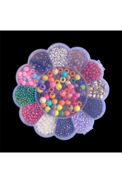 ramkovska 13 Bölmeli Papatya Kutuda Boncuk Seti Oya Yemeni Takı Okul Etkinlik...