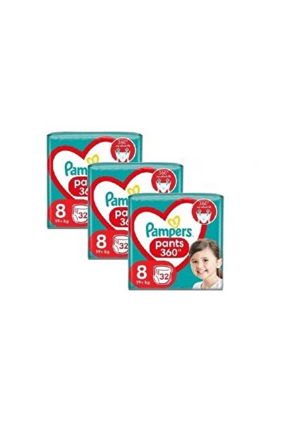 Pampers Diapers Pants No. 8 19+ kg, 3 packs x 32 pieces