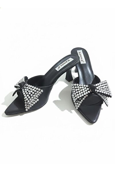 Aldina Nucci Women's Classic Bow Heeled Slippers