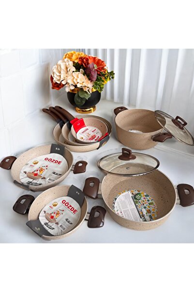 BARITCIOGLU Granite Cookware Set 9 Pieces