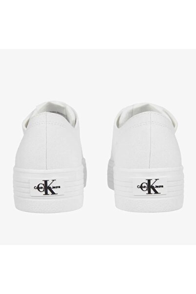 Calvin Klein Jeans Vult Flatform Essential Mono Womens Sneaker Women's Casual Sports Shoes White