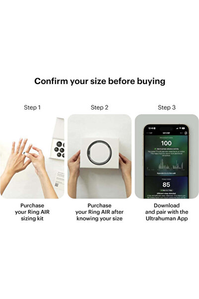 Ultrahuman Matt Grey Size-14 Ring