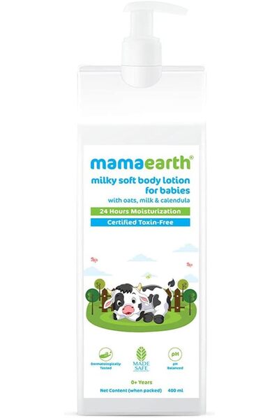 Mamaearth Milky Soft Body Lotion with Oats, Milk & Calendula 400 ml Pack of 1