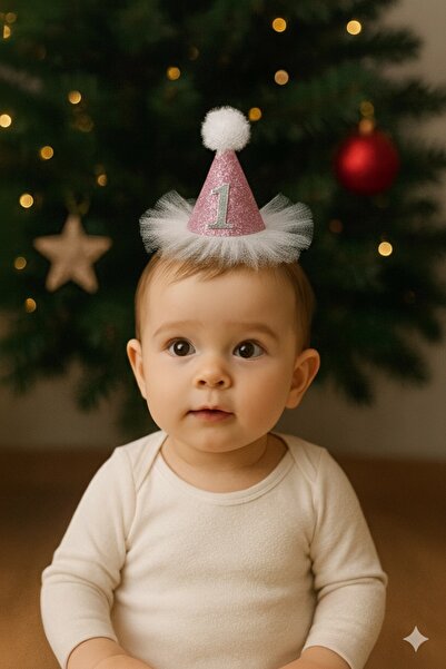 Minia Kız Bebek 1 Yaş Doğum Günü Parti Şapkası