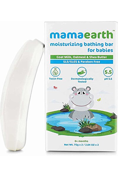 Mamaearth milky soft bathing bar for babies with oats, milk & calendula 75 gm...