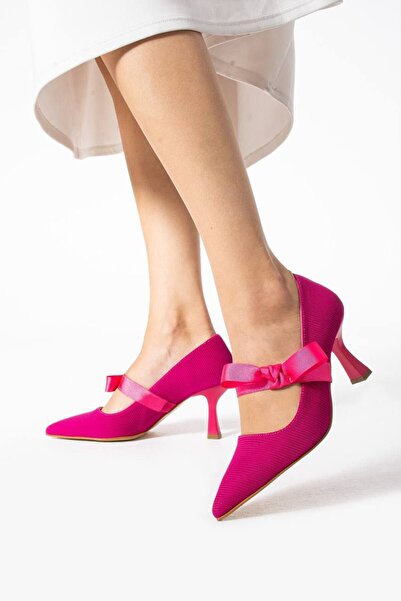 Roshin Shoes حذاء بكعب ستيليتو للموسم الجديد، كعب 7 سم، لون فوشيا