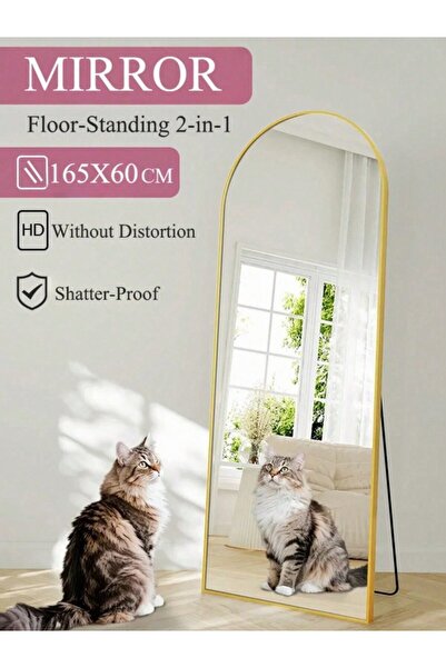 Mtanvxay مرآة مقوسة بطول كامل، مرآة مقوسة بطول الأرض، 65 بوصة × 23 بوصة