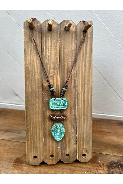 Bohoyasam Özel Tasarım El Yapımı Seramik Etnik Kolye - Ayarlanabilir Bohem Kolye