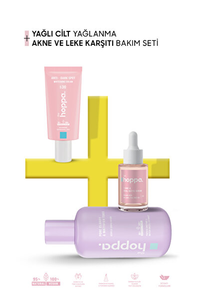 the hoppa. Hoppa Yağlı Ciltler İçin Yağlanma, Akne ve Leke Karşıtı Bakım Seti...