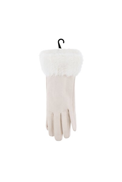eklips Süet Eldiven Beyaz