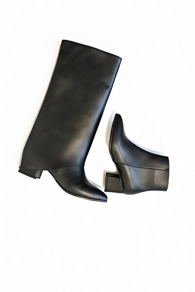 DİVOLYA Μπότες και μπότες καθημερινής χρήσης Lash Black Matte Snap-On (Ύψος τακουνιού 5 cm)