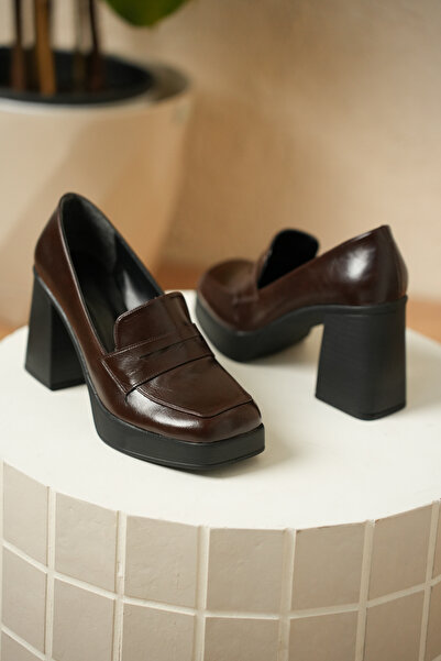 Melvoria Rugan Dolgu Topuklu Loafer Günlük Ayakkabı