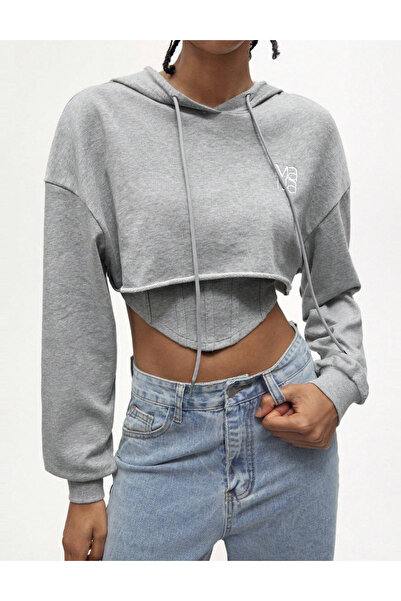 Sheya Shein sweatshirt and top set, gray