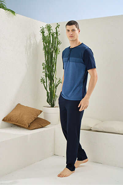 KLY Men's Patterned 2026 Season Stylish Design Pajama Set