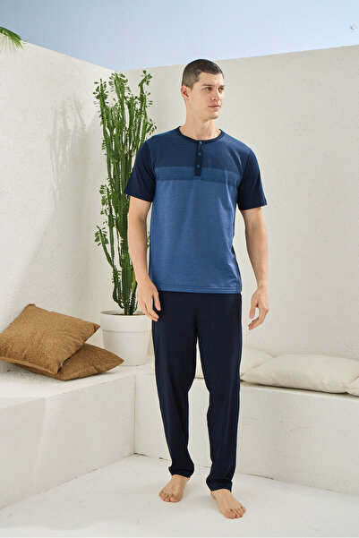 KLY Men's Patterned 2026 Season Stylish Design Pajama Set