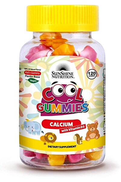 Sunshine Nutrition Cool Gummies Kids Calcium w/ Vitamin D3 120's