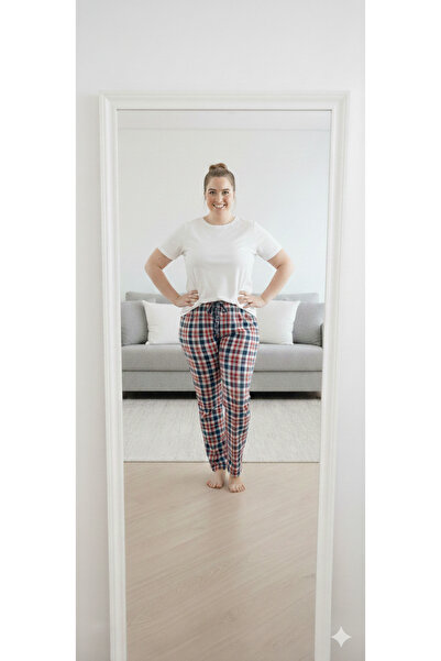ŞERİCE Unisex Plus Size Cotton Thin Breathable Fabric Pajama Bottoms (Size Measurements Are in the Description)