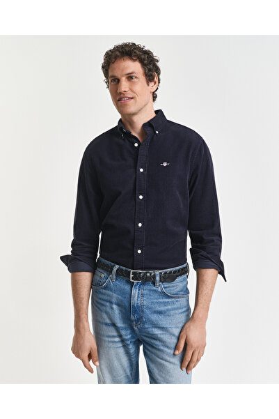 Gant Erkek Lacivert Regular Fit Düğmeli Gömlek